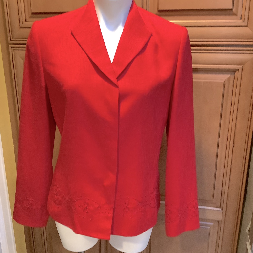 Classy Red Polyester Jacket